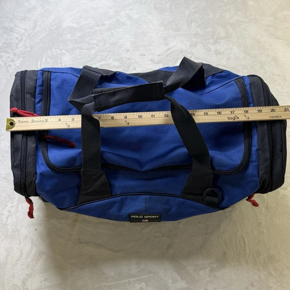 Vintage  Polo Sport Ralph Lauren Large Duffel Bag In Blue 90s Retro
